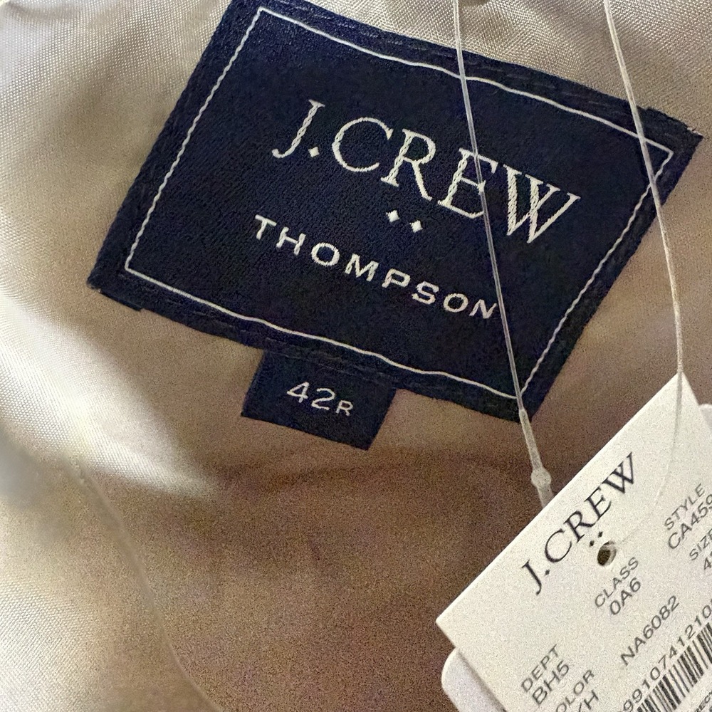 J.Crew $298 Slim-fit Thompson TruTemp365® blazer Khaki Size 42 Regular CA459 - Picture 7 of 11